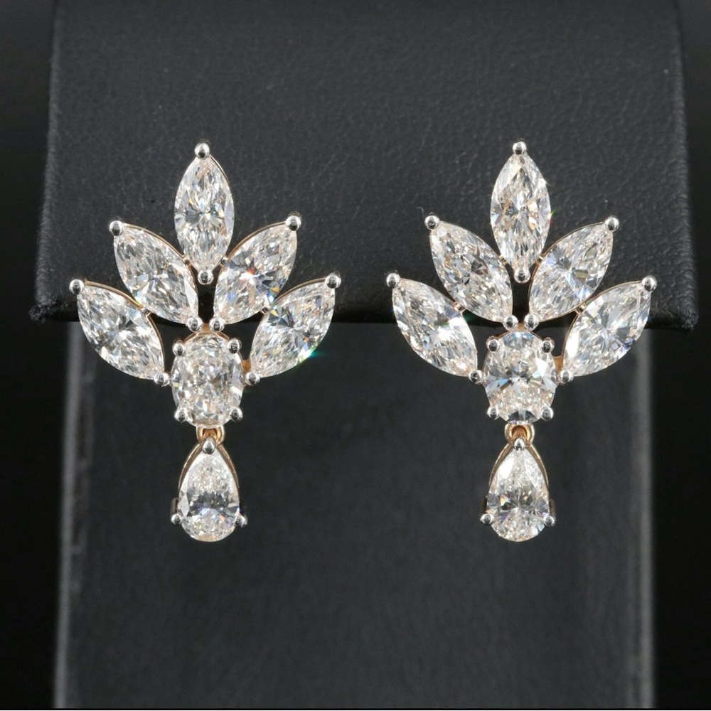 14K Gold Earrings with Lab Grown Diamonds